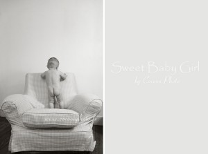 Christine Gaudissart Cocoon Photo Bébé nu sur fauteuil